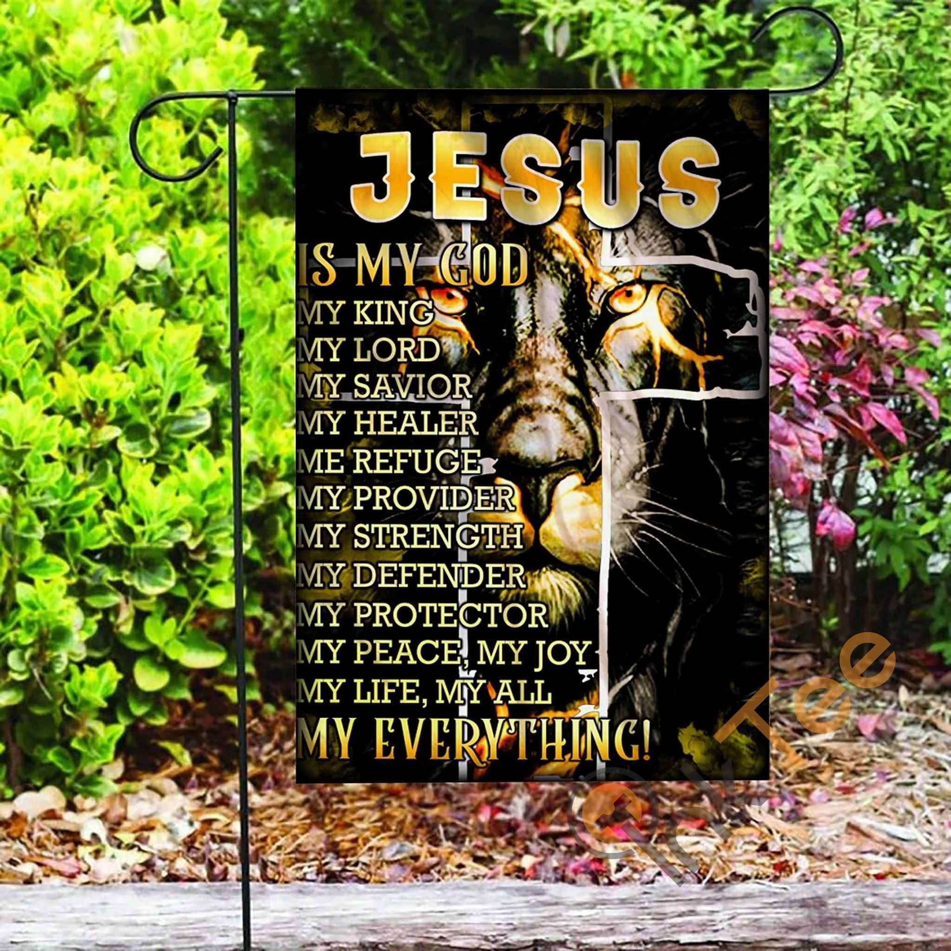 Inktee Store - Custom Jesus Is My Everything Garden Flag Image