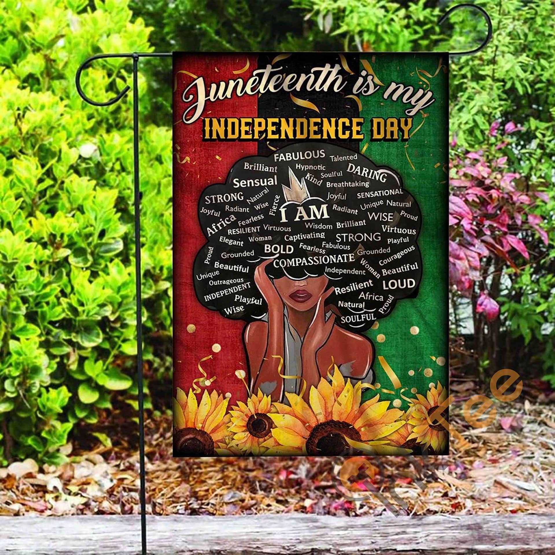 Inktee Store - Custom Juneteenth Is My Independence Day Garden Flag Image