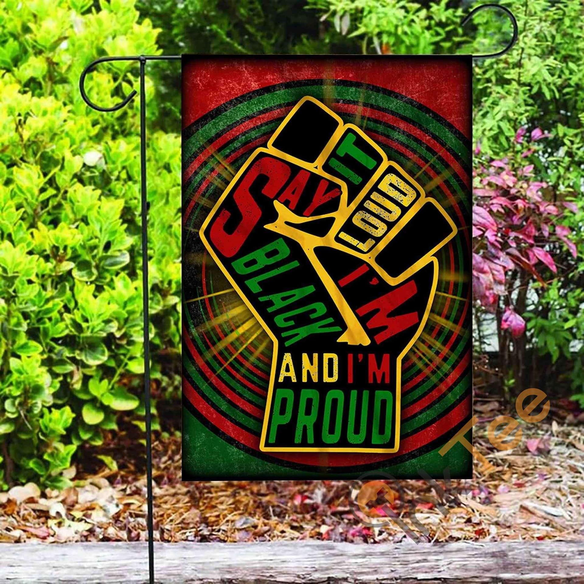 Inktee Store - Custom Juneteenth Say It Loud I'M Black And I'M Proud Garden Flag Image