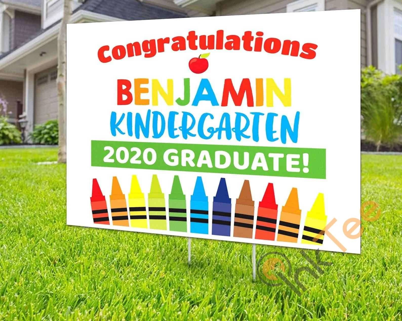 Custom Kindergarten Graduation Personalized Yard Sign