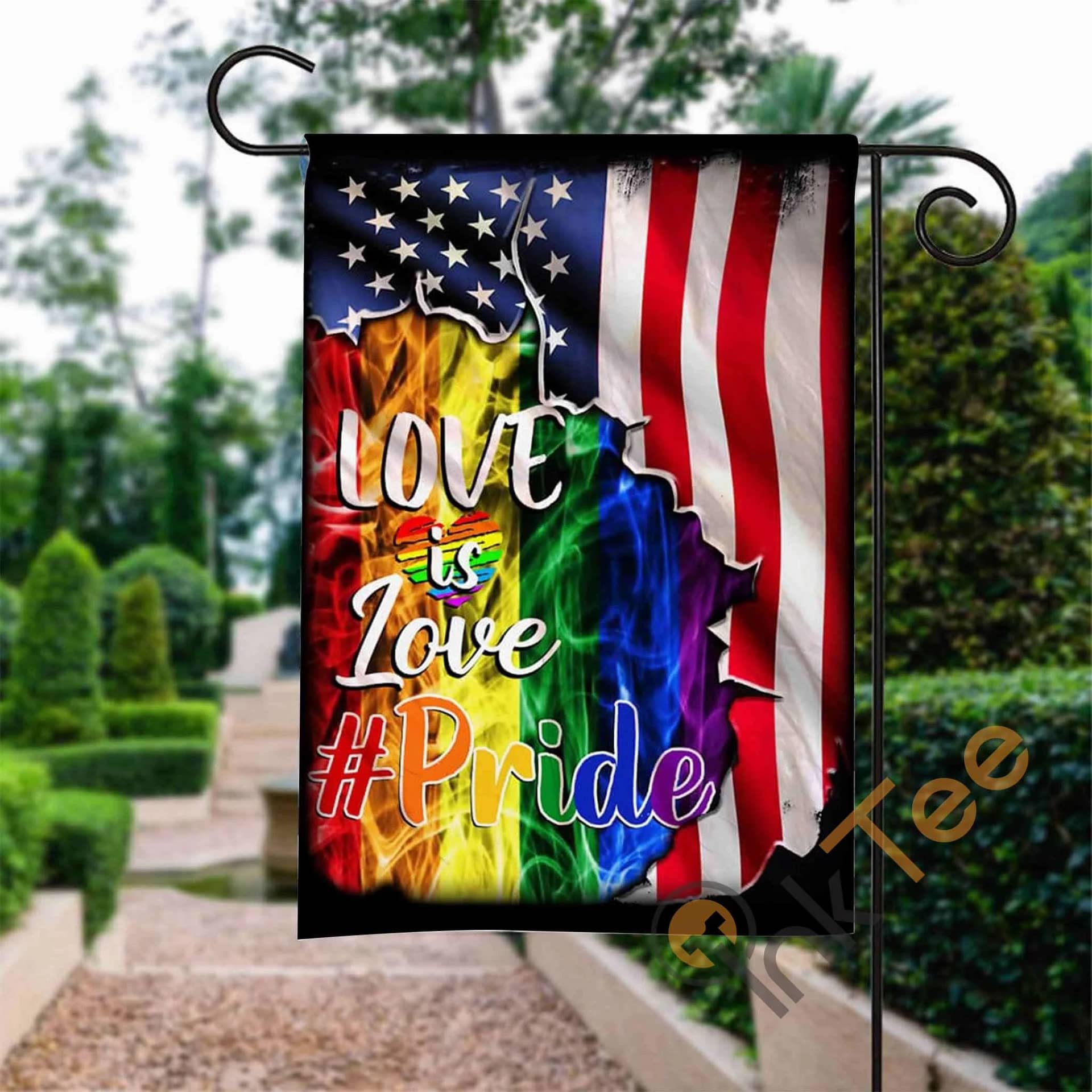Custom Lgbt Love Is Love American Us Pride Garden Flag