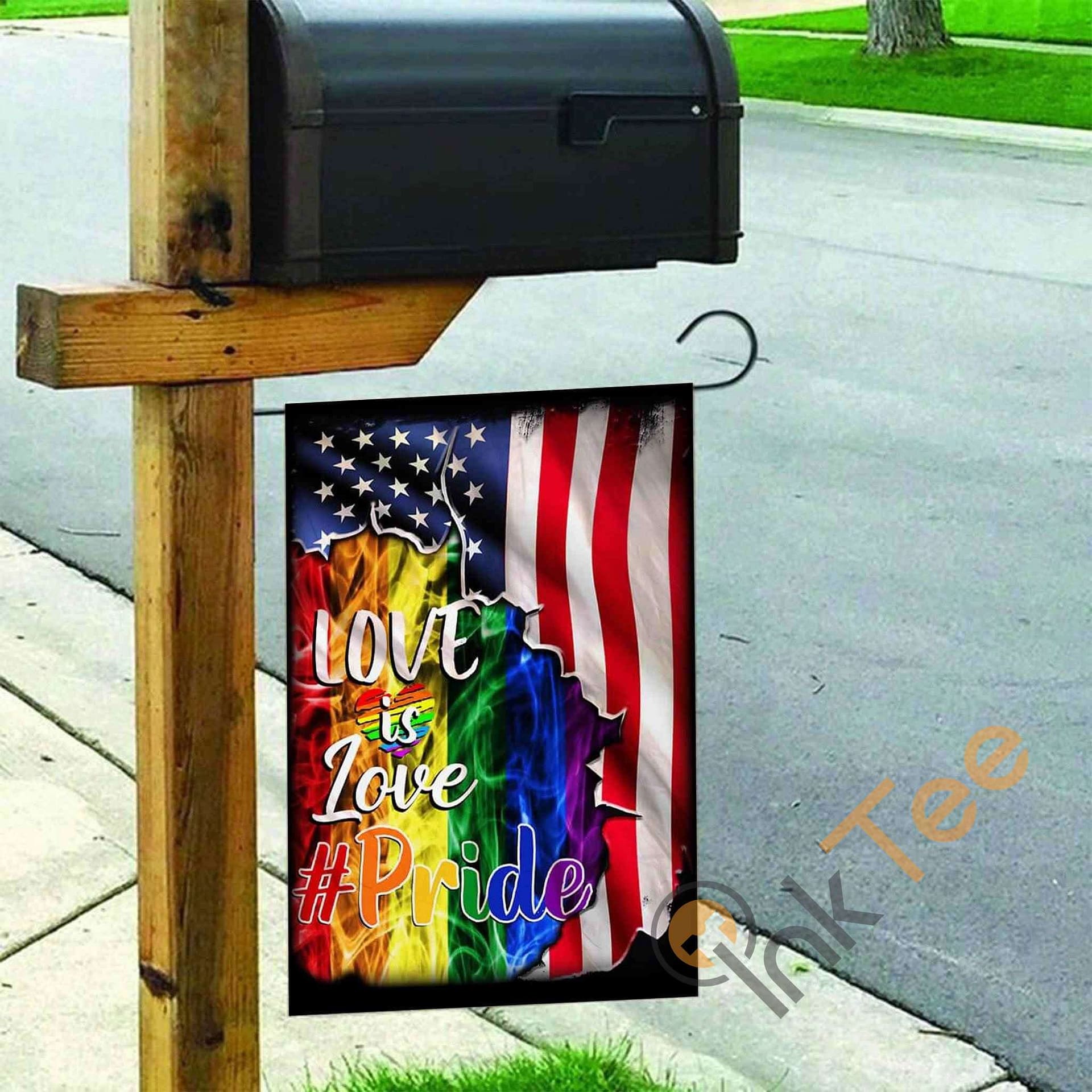 Inktee Store - Custom Lgbt Love Is Love American Us Pride Garden Flag Image