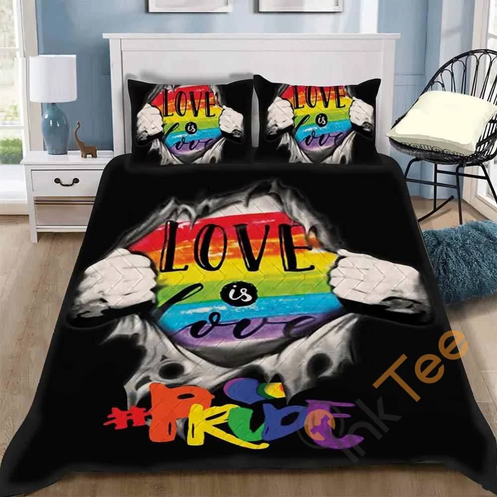 Custom Lgbt Love Is Love Quilt Bedding Sets