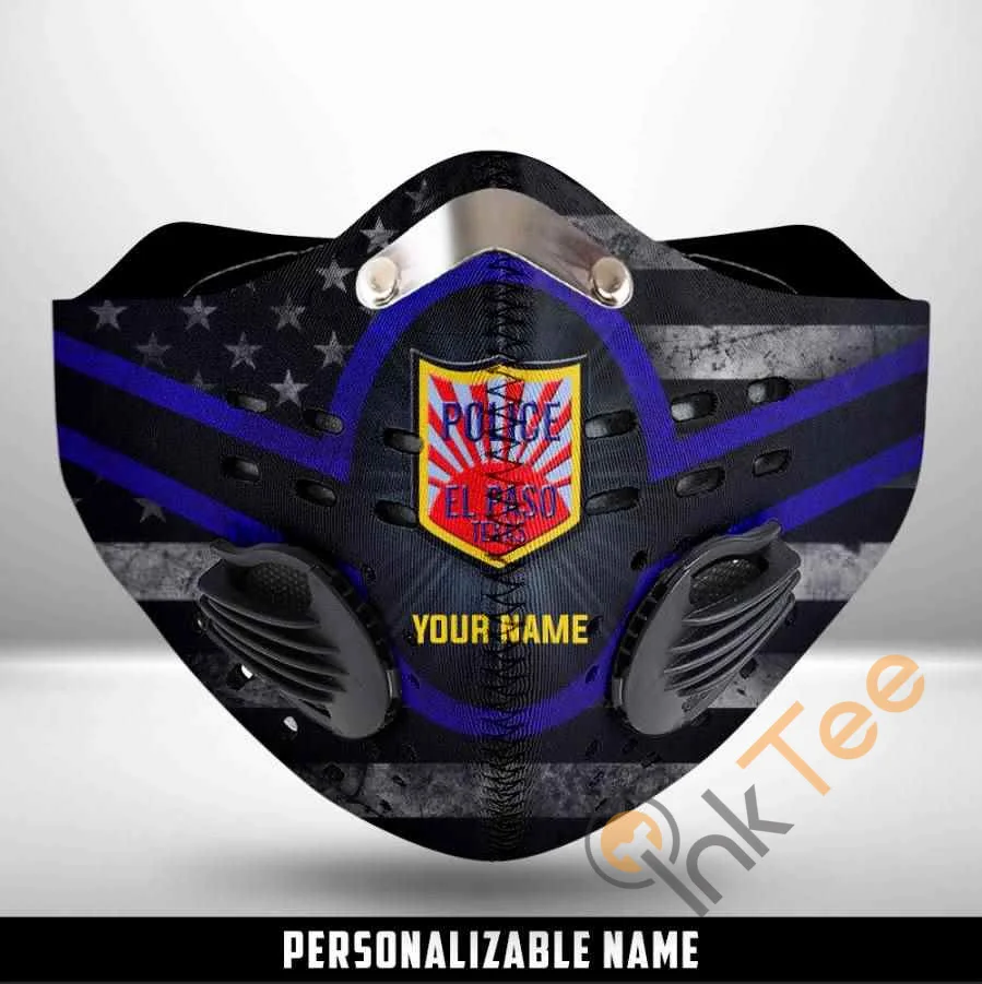 Custom Name El Paso Police Department Filter Activated Carbon Pm 2.5 Face Mask