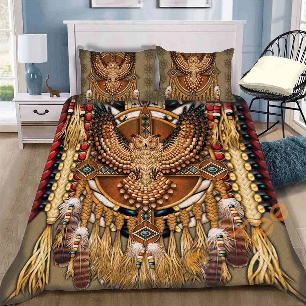 Custom Owl Native American Pattern Quilt Bedding Sets