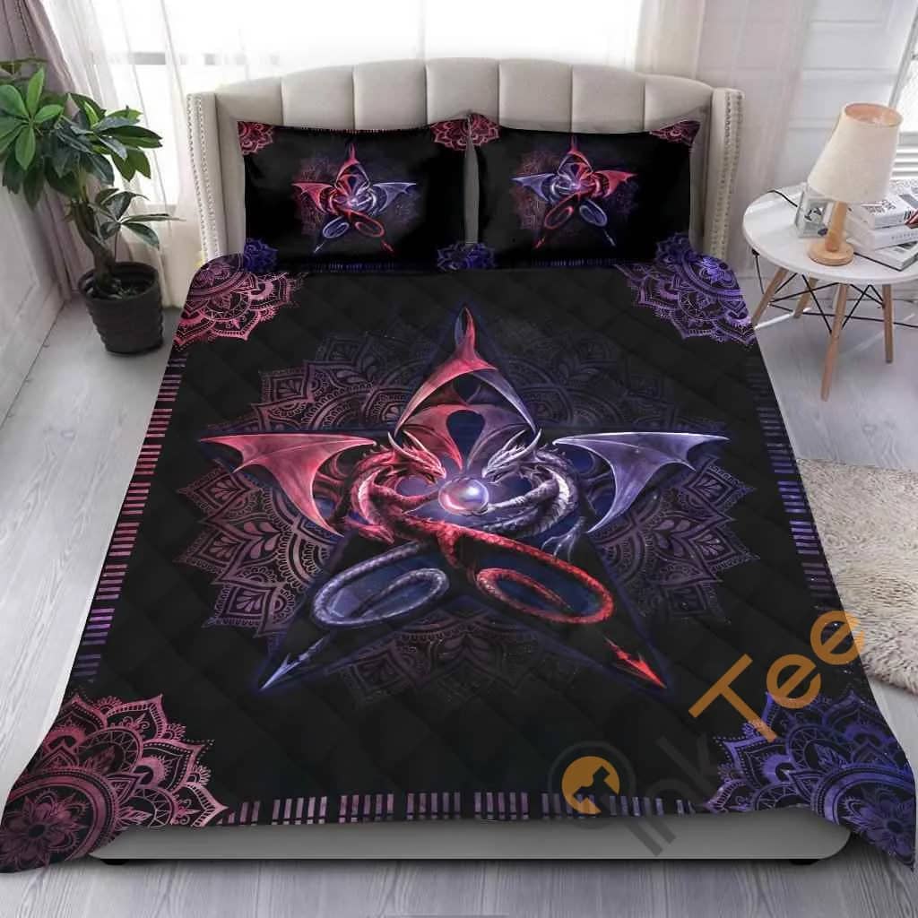 Custom Pentagram Dragon Quilt Bedding Sets