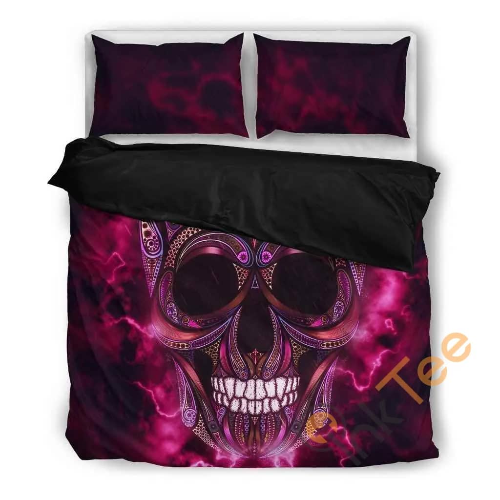 Custom Pink Sugar Skull Quilt Bedding Sets