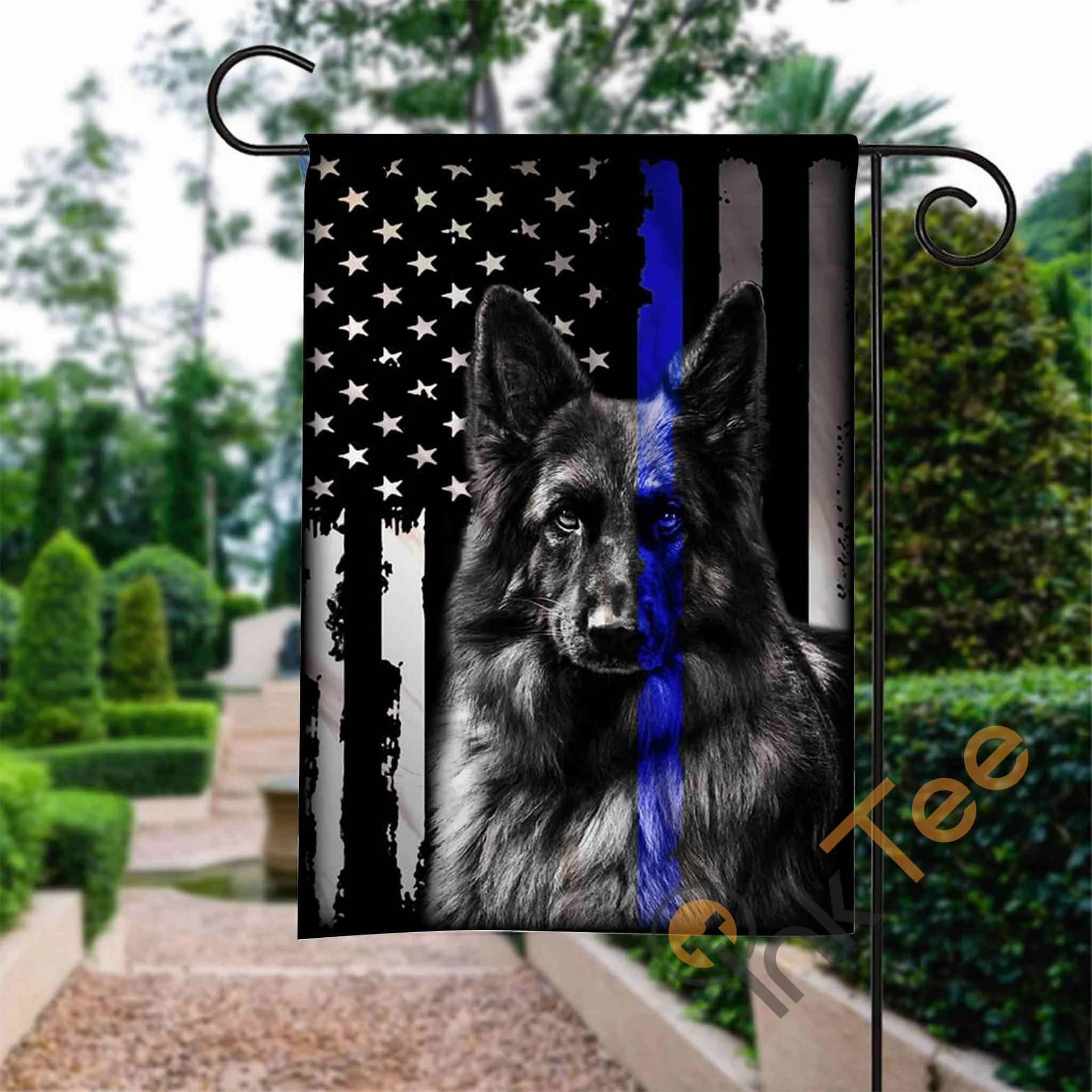 Custom Police Dog K9 Garden Flag