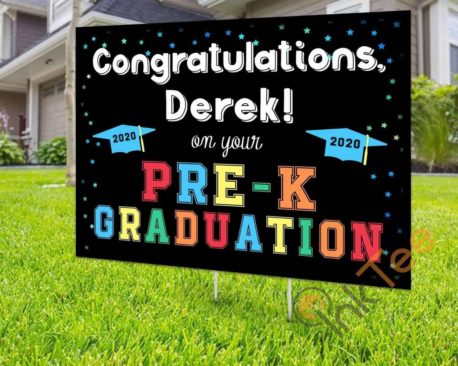 Custom Pre-k Graduation Personalized Yard Sign