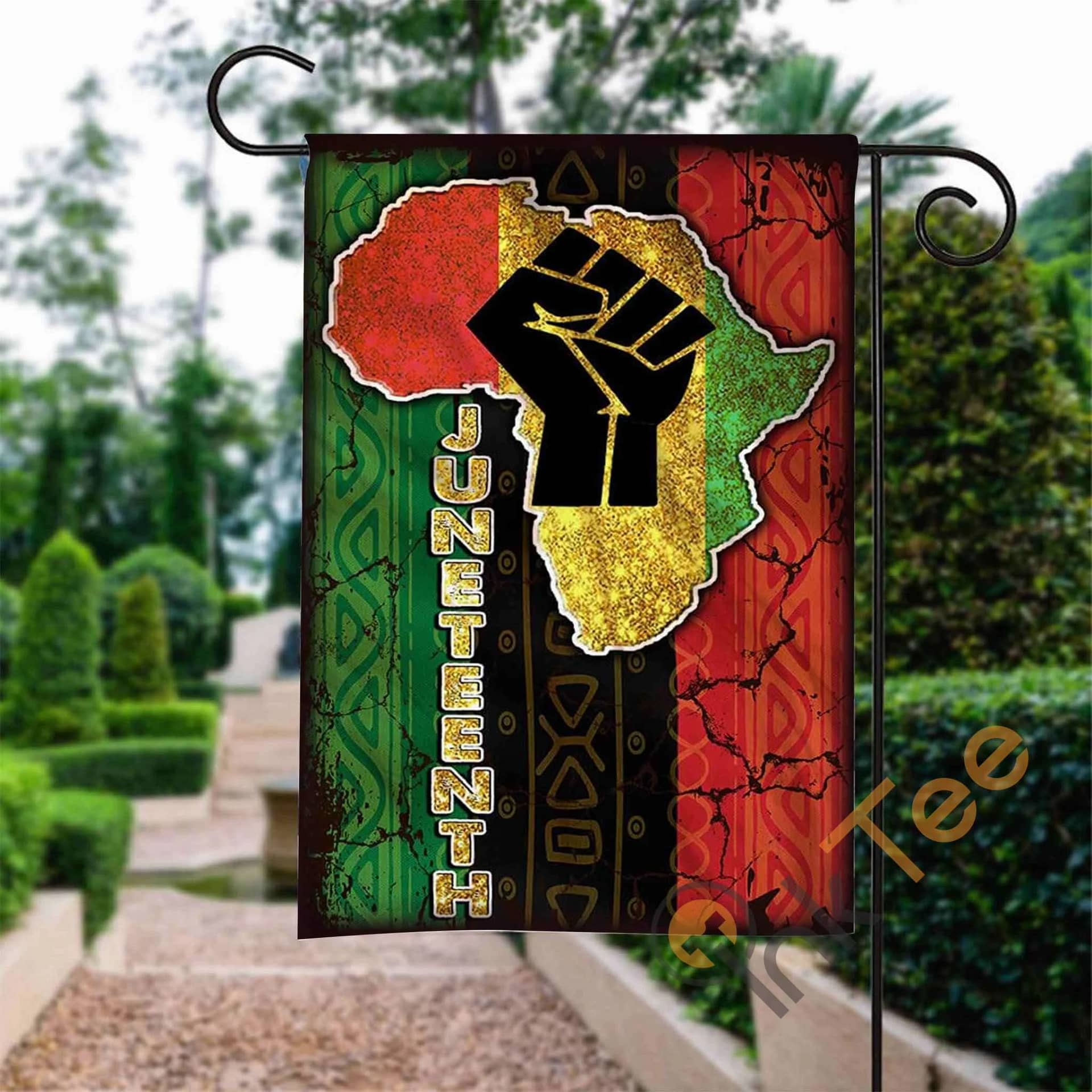 Custom Proud Juneteenth African Garden Flag