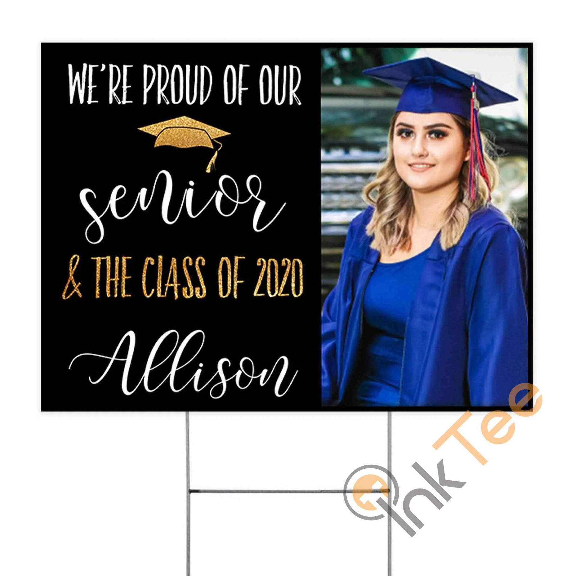 Custom Proud Of Our Senior Graduation Personalized Yard Sign