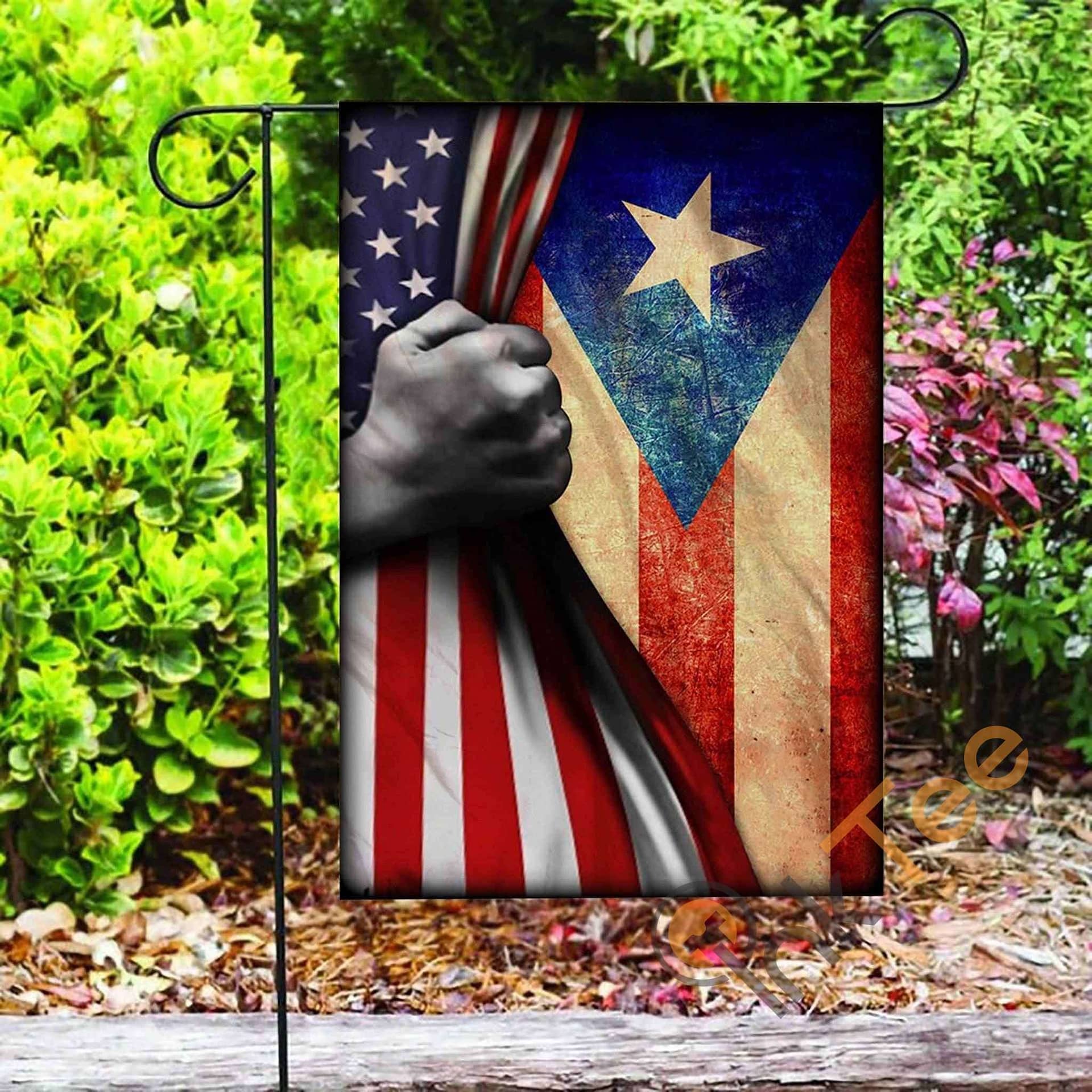 Inktee Store - Custom Puerto Rican American Garden Flag Image