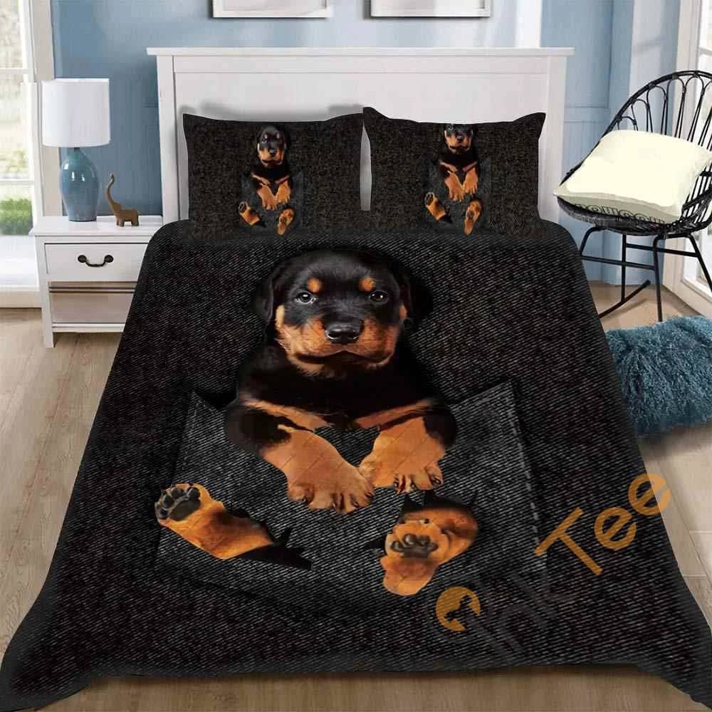 Custom Rottweiler Pocket Quilt Bedding Sets
