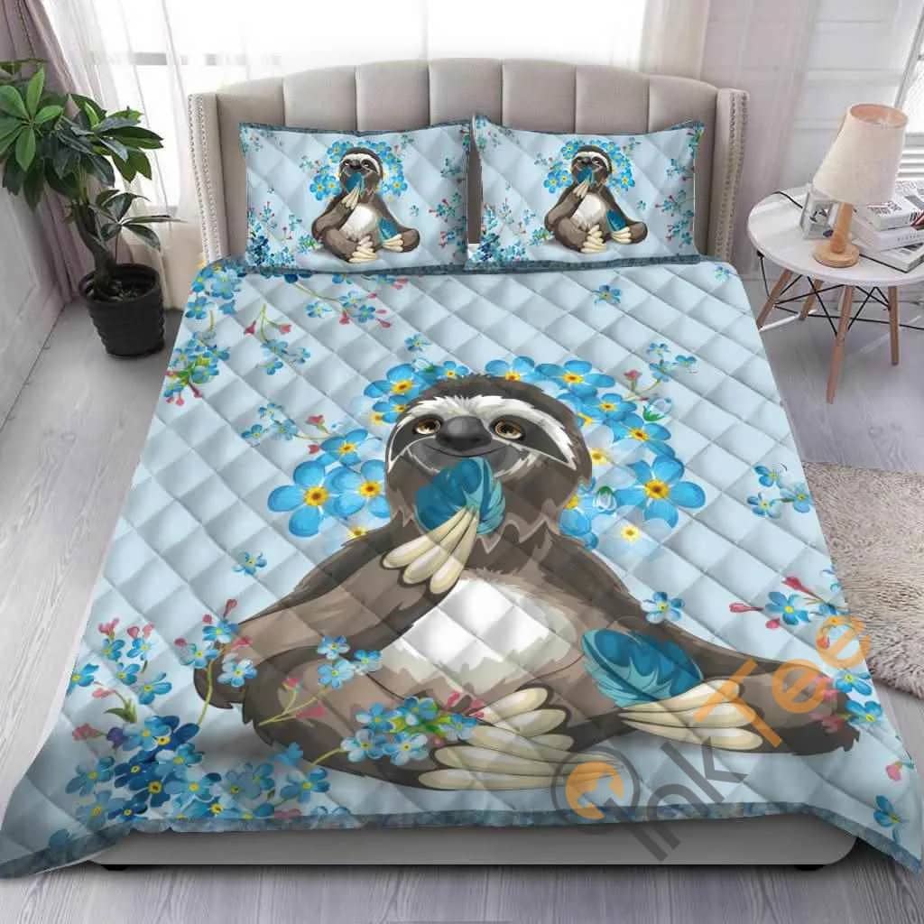 Custom Sloth Love Quilt Bedding Sets