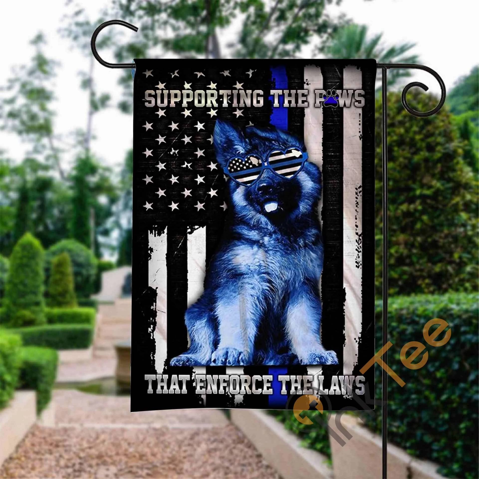 Custom Supporting The Paws K9 Police Garden Flag