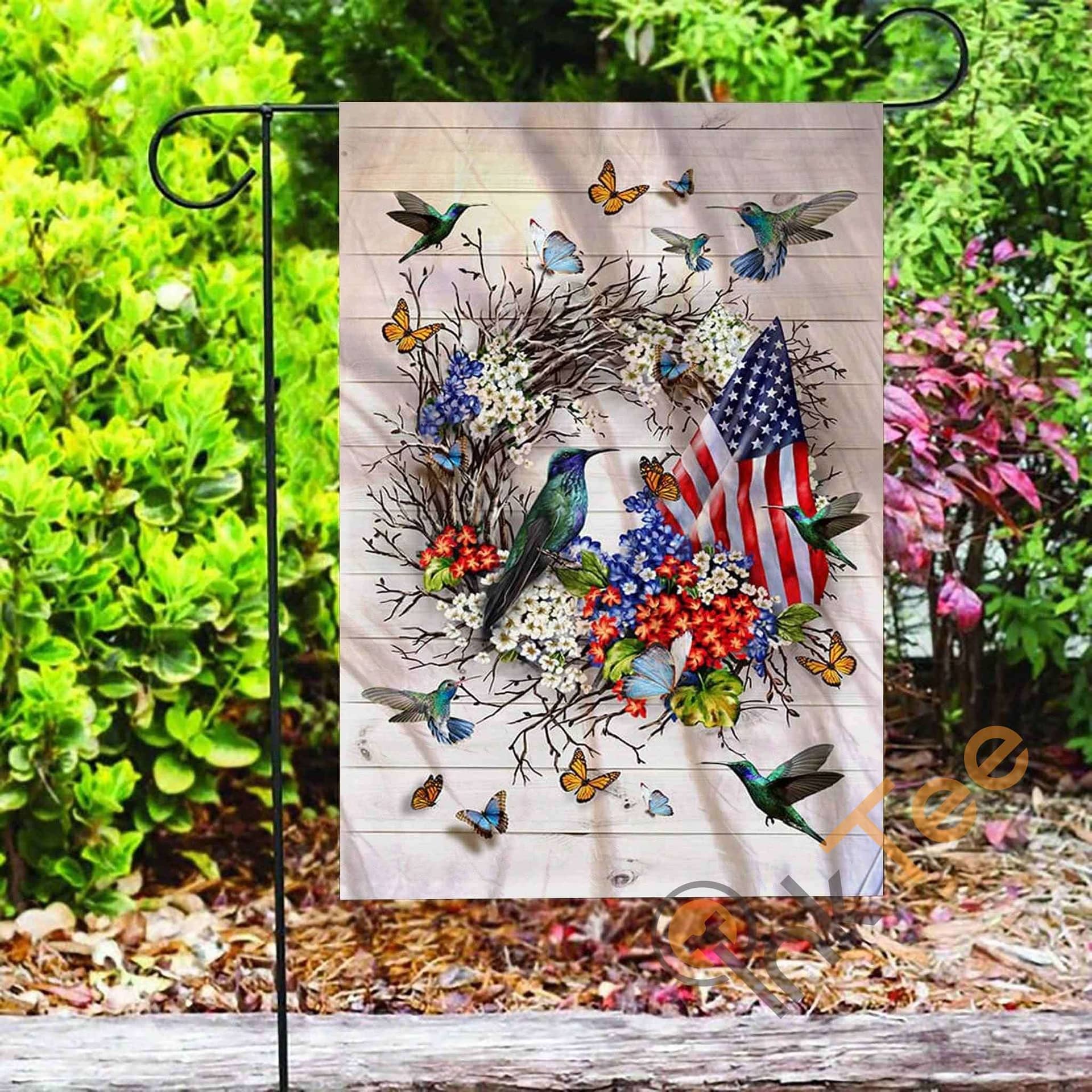 Inktee Store - Custom The Hummingbird God'S Tiny Miracle Garden Flag Image