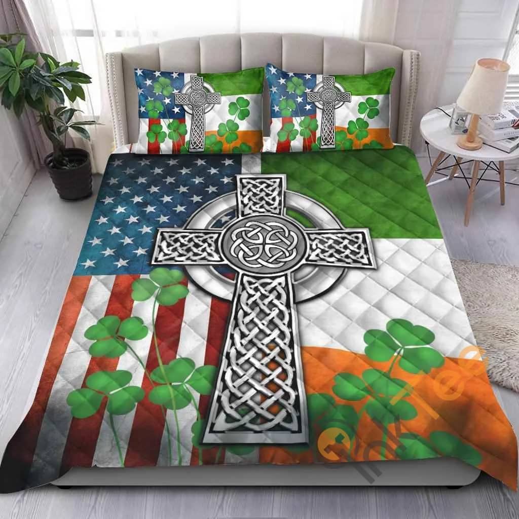 Custom The Irish Celtic Cross Quilt Bedding Sets