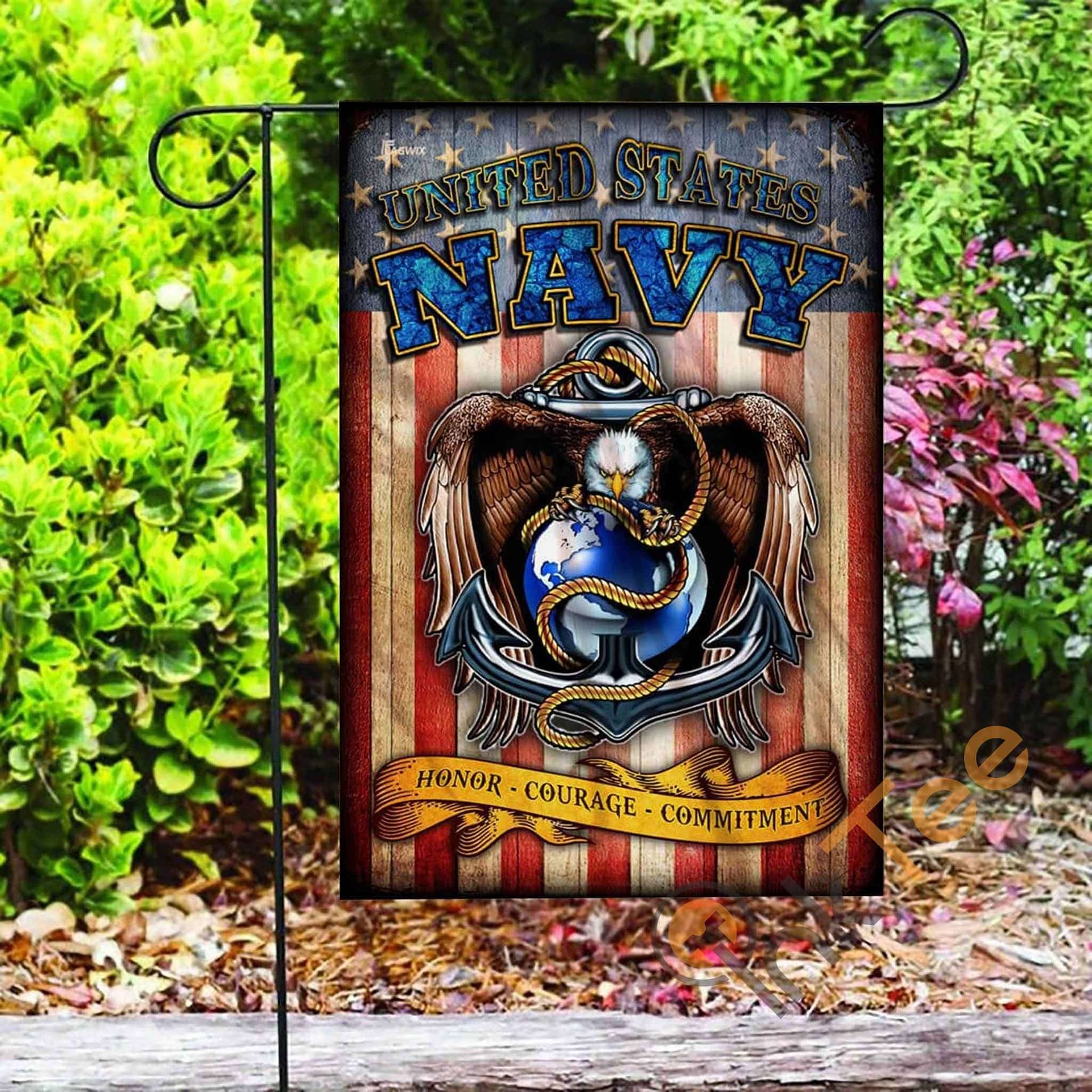 Inktee Store - Custom Us Navy Garden Flag Image