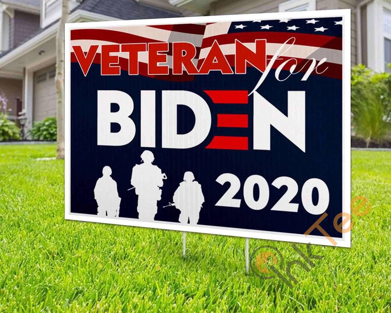 Custom Veteran For Biden 2020 Yard Sign