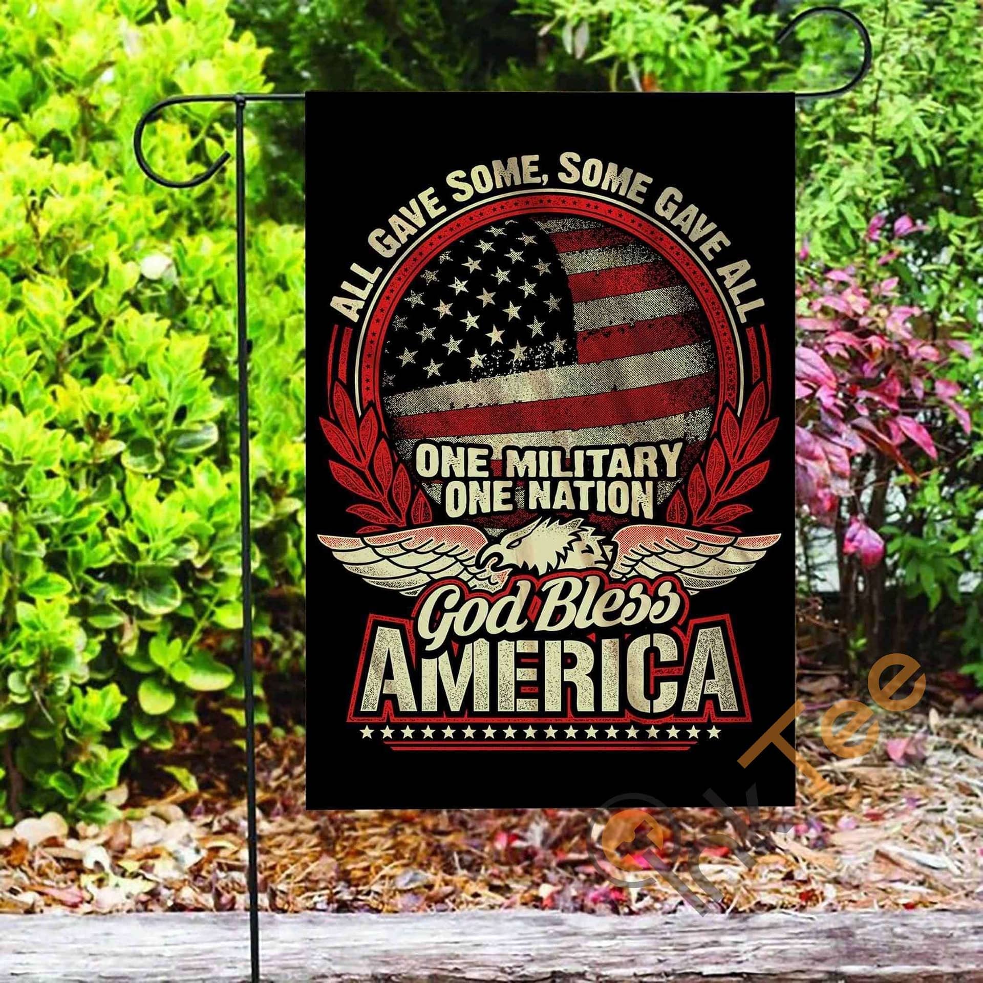 Inktee Store - Custom Veteran God Bless America Garden Flag Image