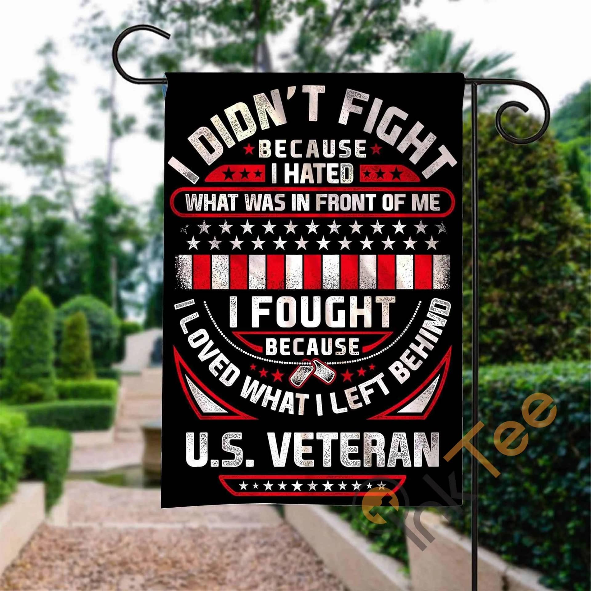 Custom Veteran I Fought Because Garden Flag