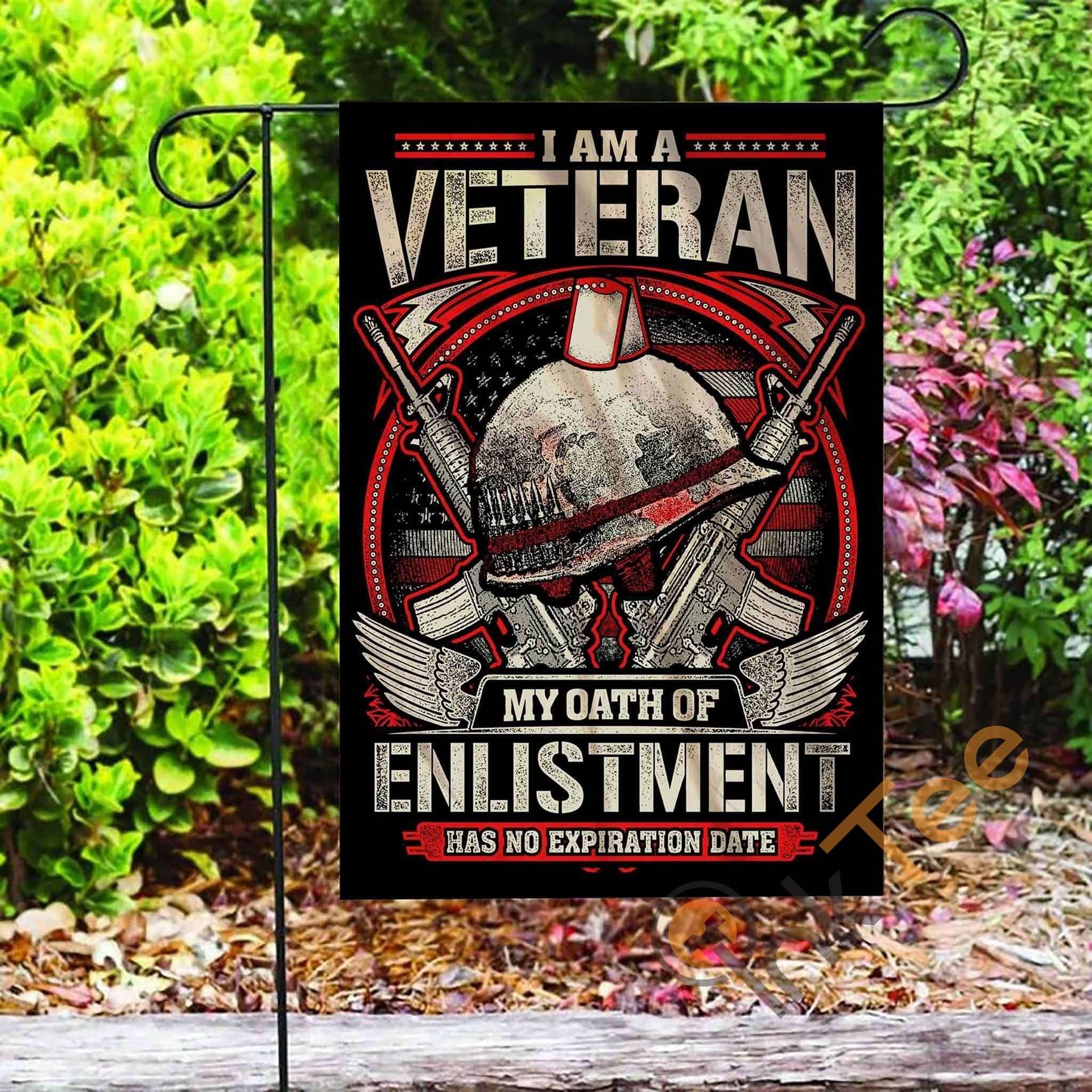 Inktee Store - Custom Veteran Oath Of Enlistment Garden Flag Image