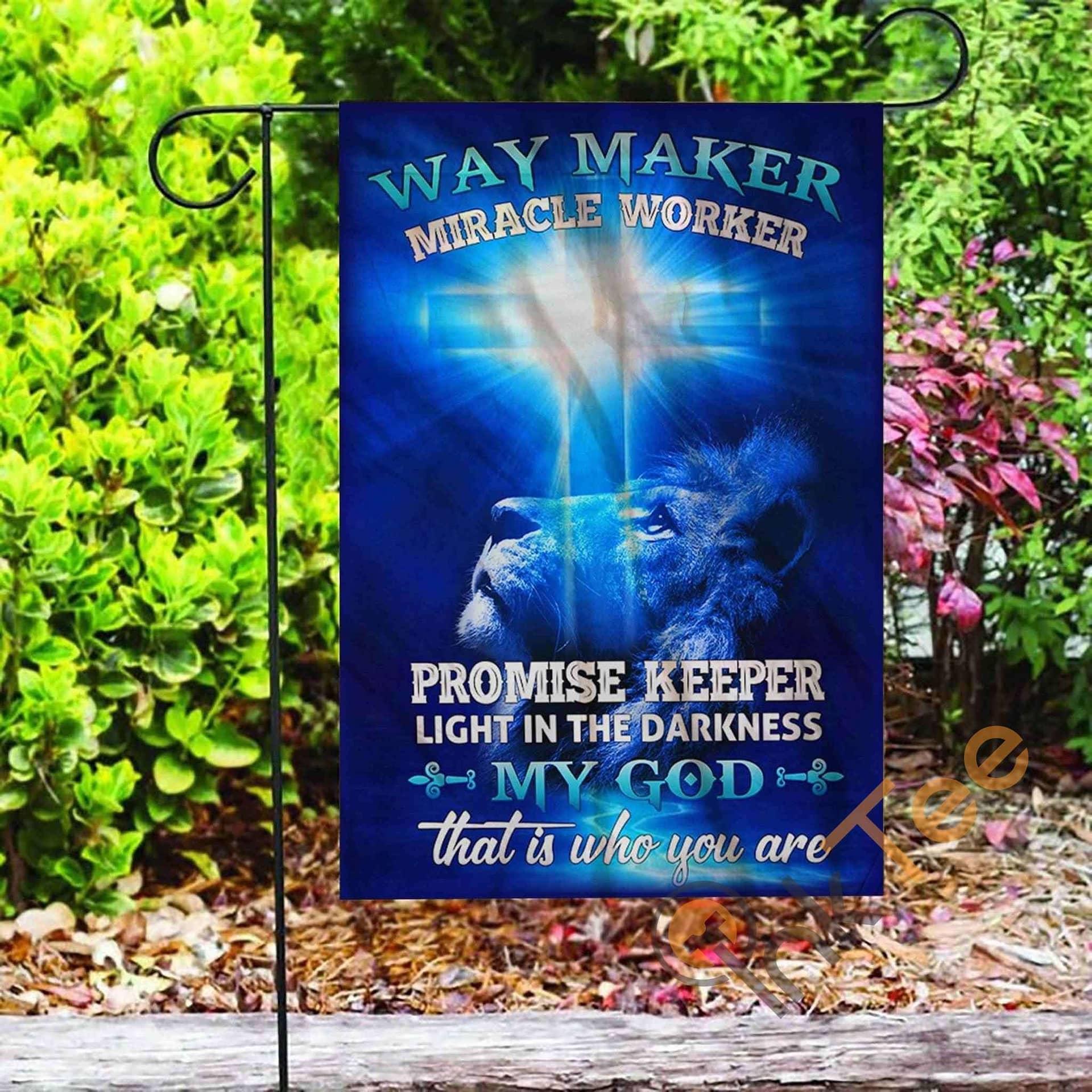 Inktee Store - Custom Way Maker Miracle Worker Jesus Christ Garden Flag Image