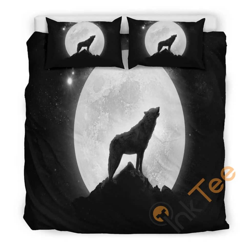 Custom Wolf Howling Doona Quilt Bedding Sets