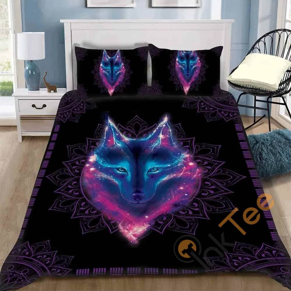 Custom Wolf Purple Quilt Bedding Sets