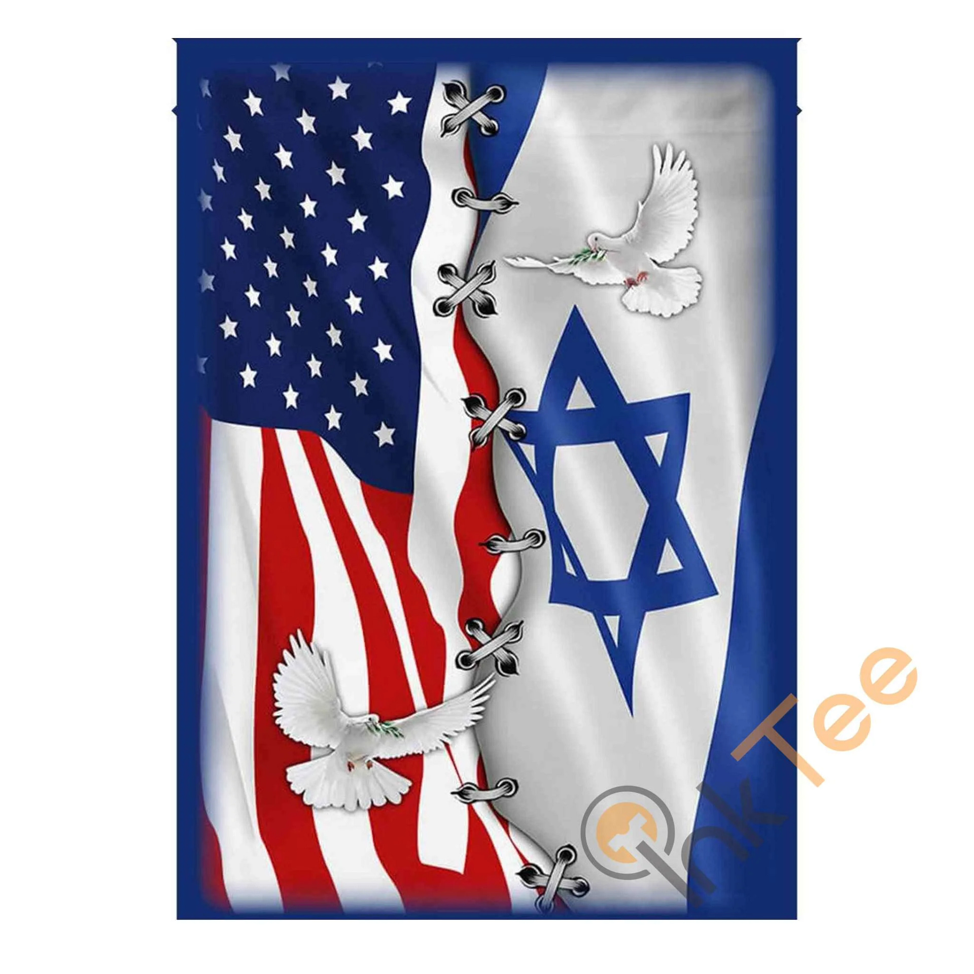Jewish American Garden Flag