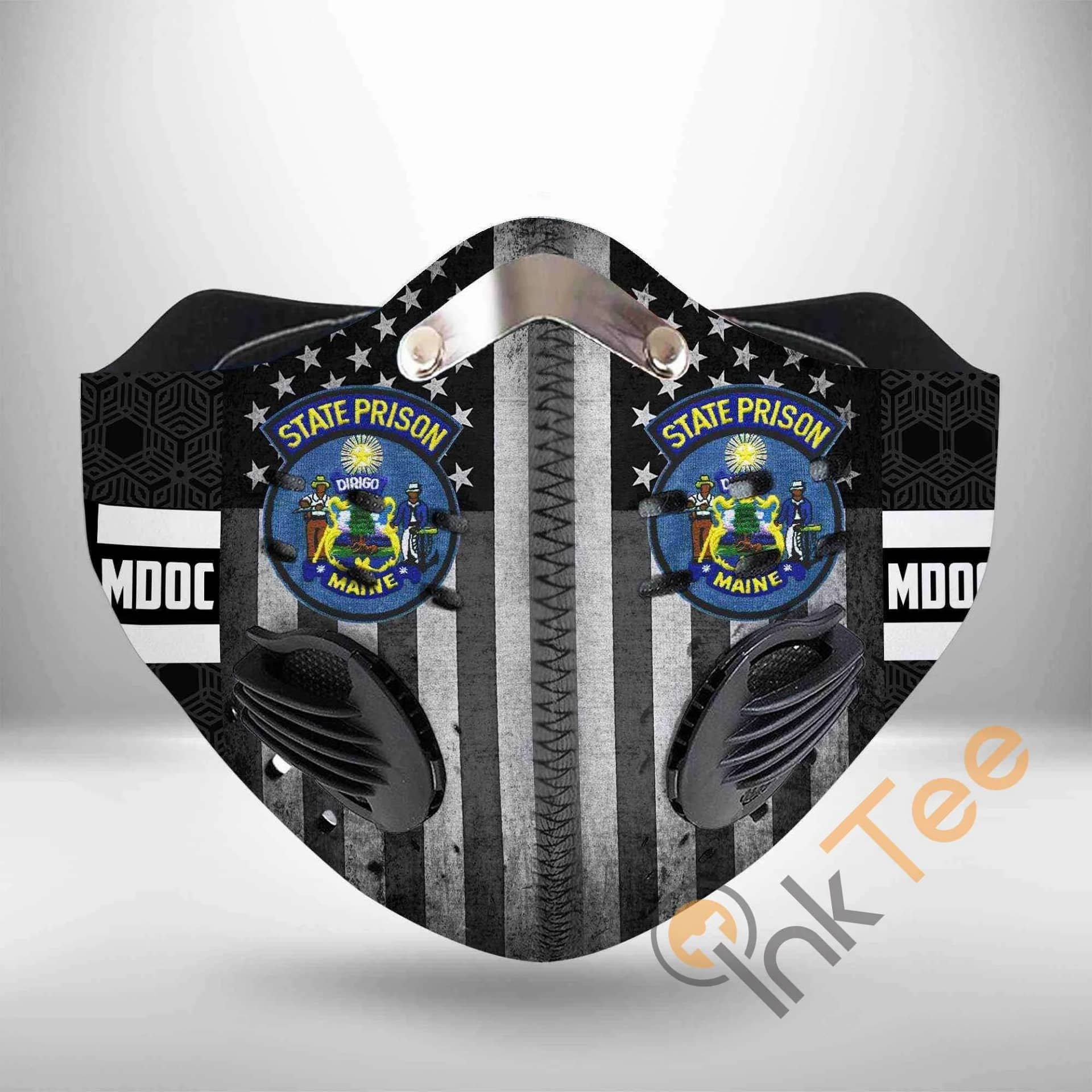 Maine Department Of Corrections Filter Activated Carbon Pm 2.5 Face Mask
