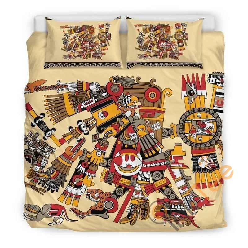 Mexico Custom Best Aztec God Pattern Quilt Bedding Sets