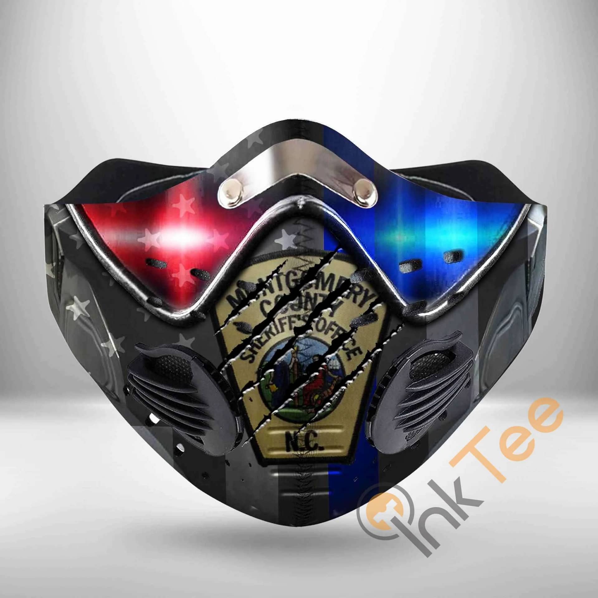 Montgomery County Sheriff Filter Activated Carbon Pm 2.5 Face Mask