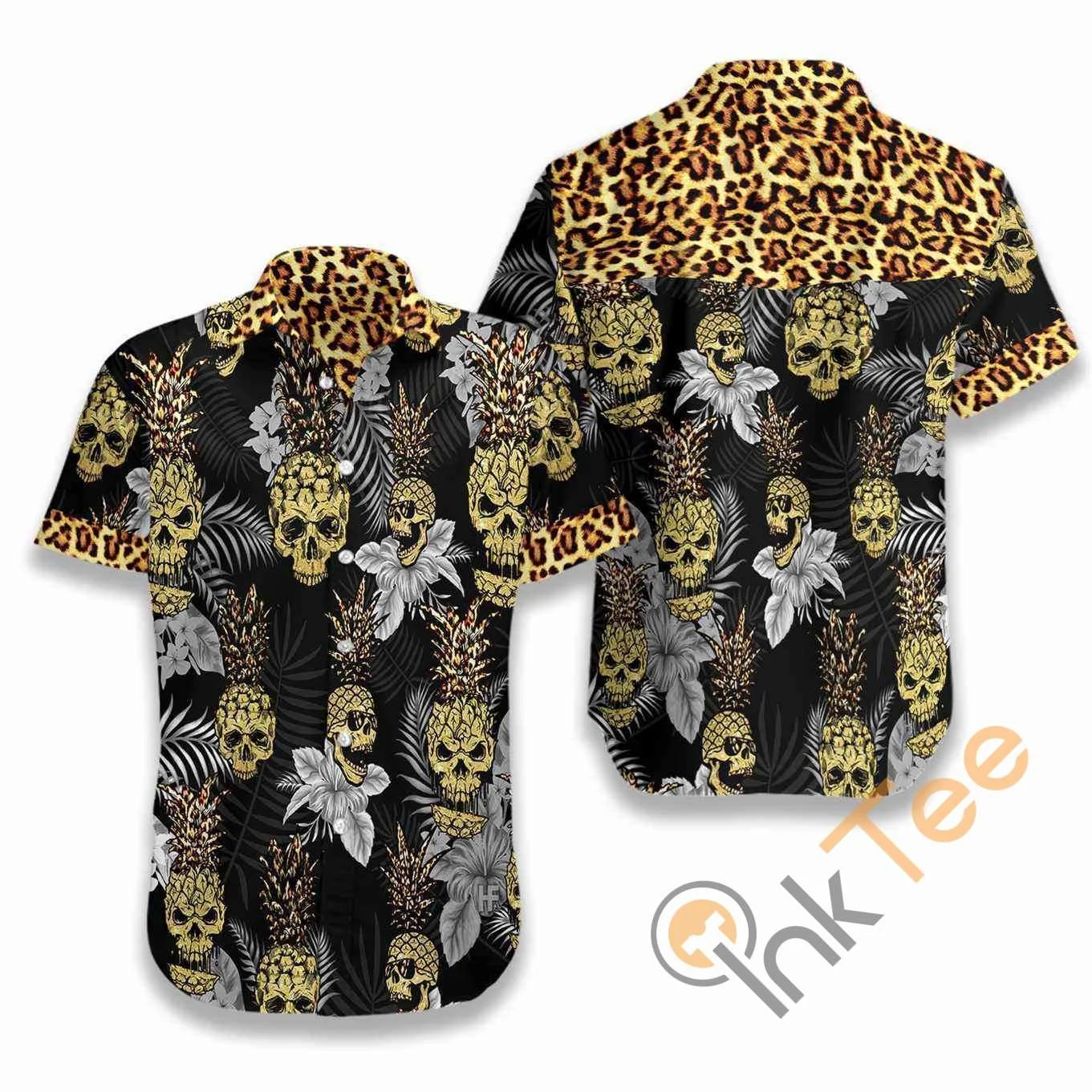 Pine Apple Skull Leopard Tropical Hawaiian Shirts