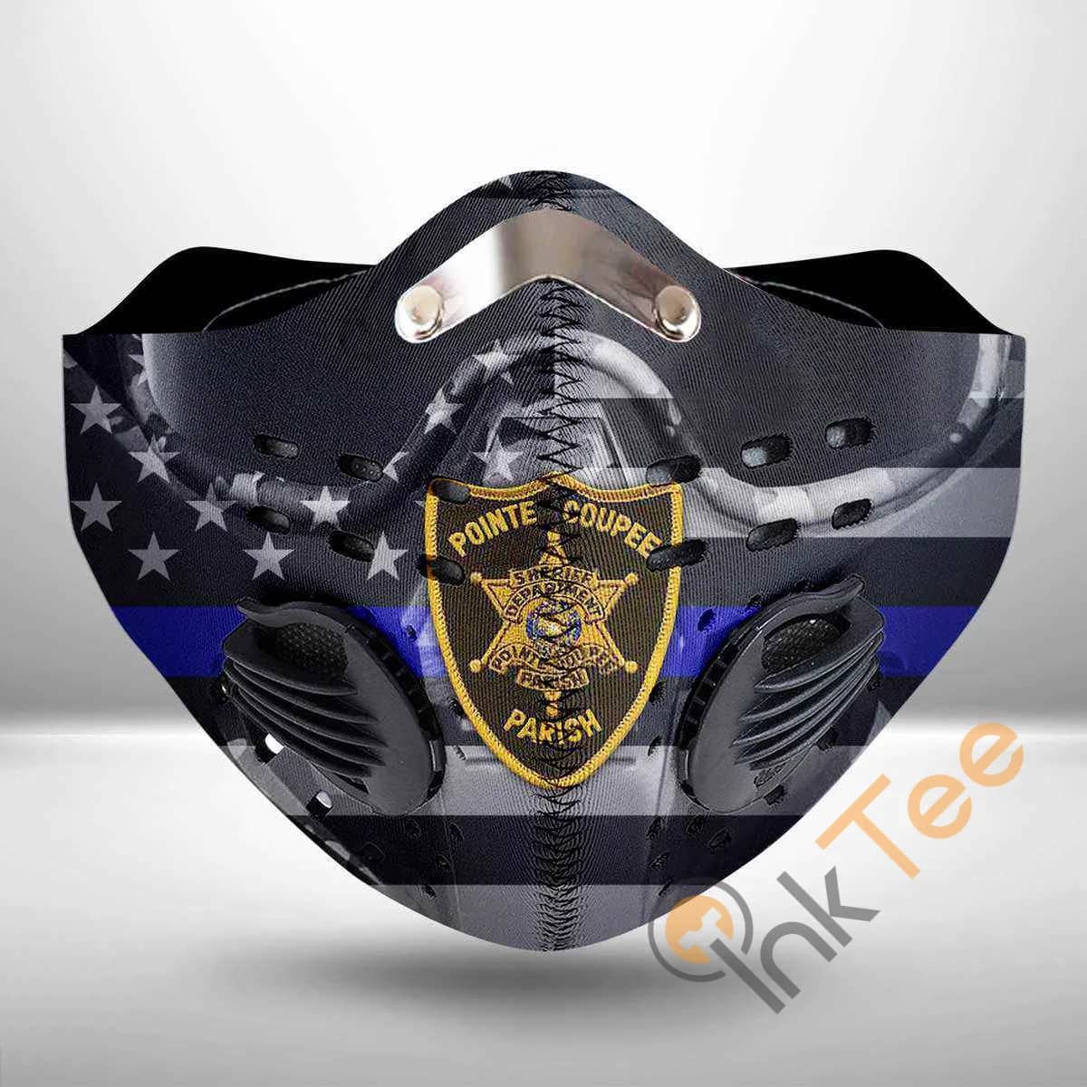 Pointe Coupee Parish Sheriff's Office Filter Activated Carbon Pm 2.5 Face Mask