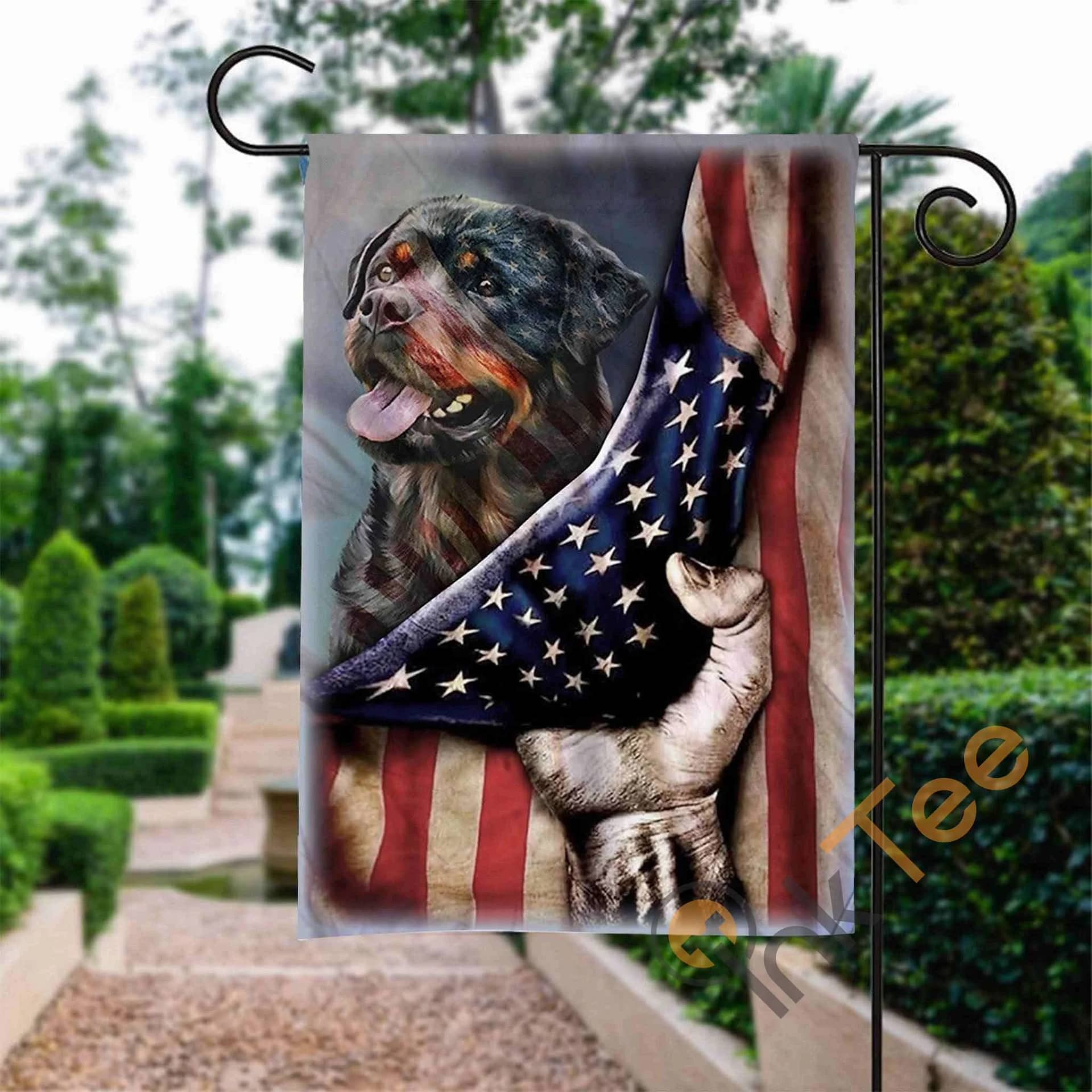 Rottweiler American Us Garden Flag