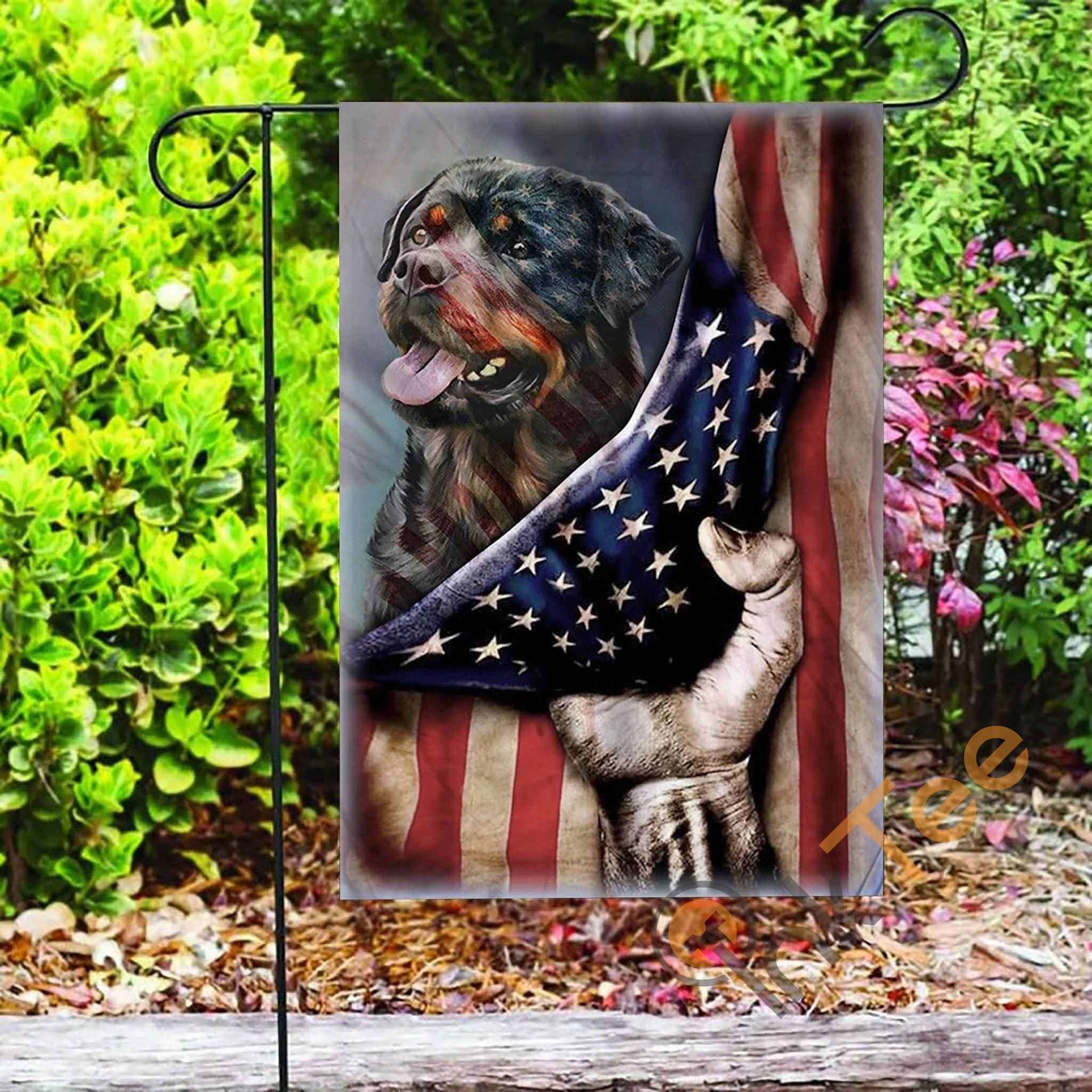 Inktee Store - Rottweiler American Us Garden Flag Image