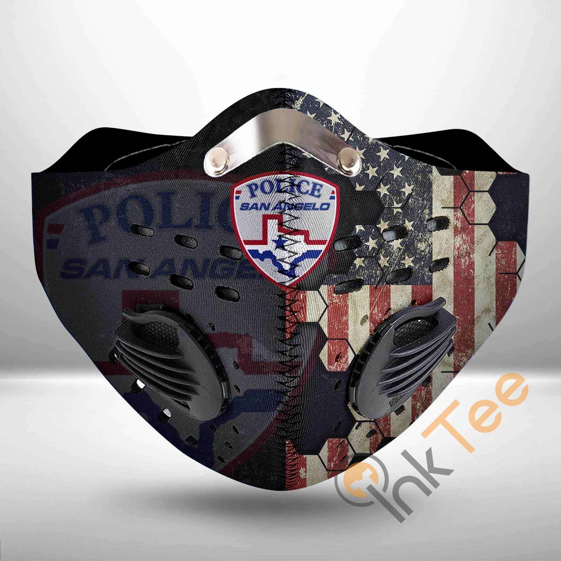 San Angelo Police Department Filter Activated Carbon Pm 2.5 Face Mask