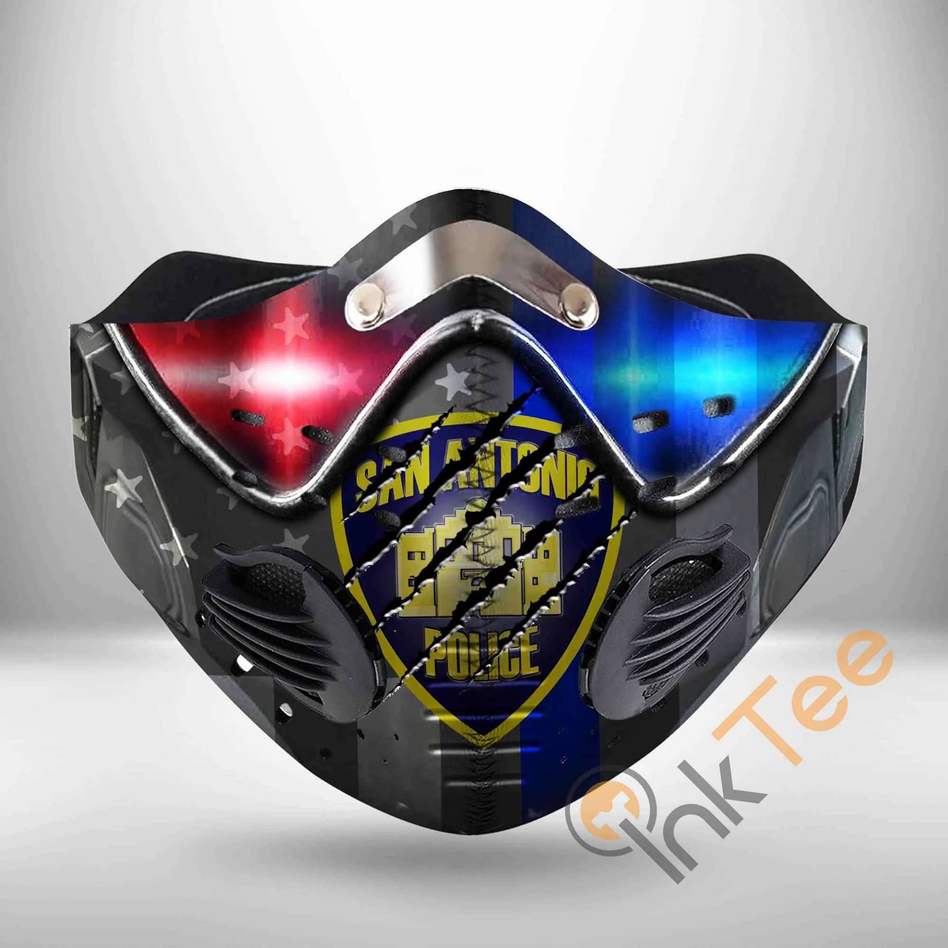 San Antonio Police Dept Filter Activated Carbon Pm 2.5 Face Mask