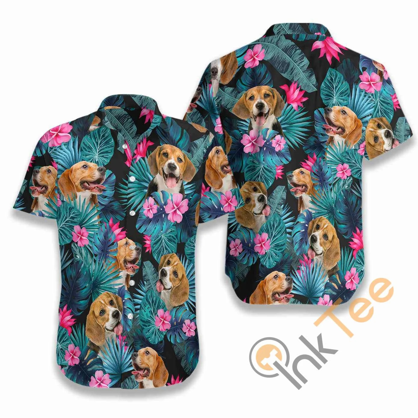 Tropical Beagle Hawaiian shirts