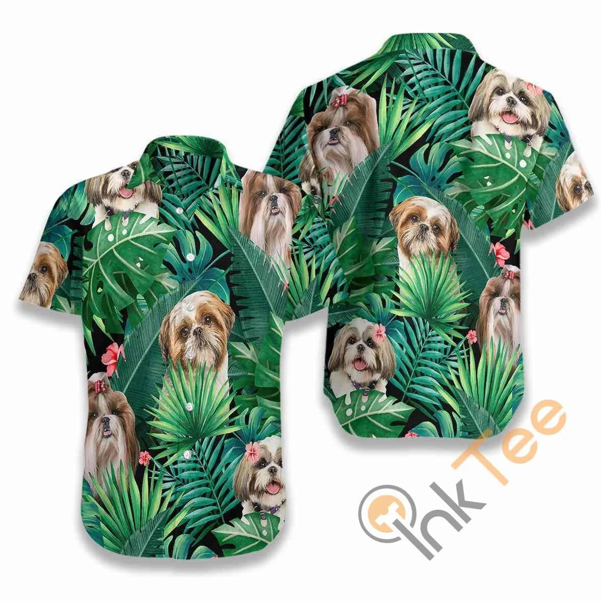 Tropical Shih Tzu Hawaiian Shirts