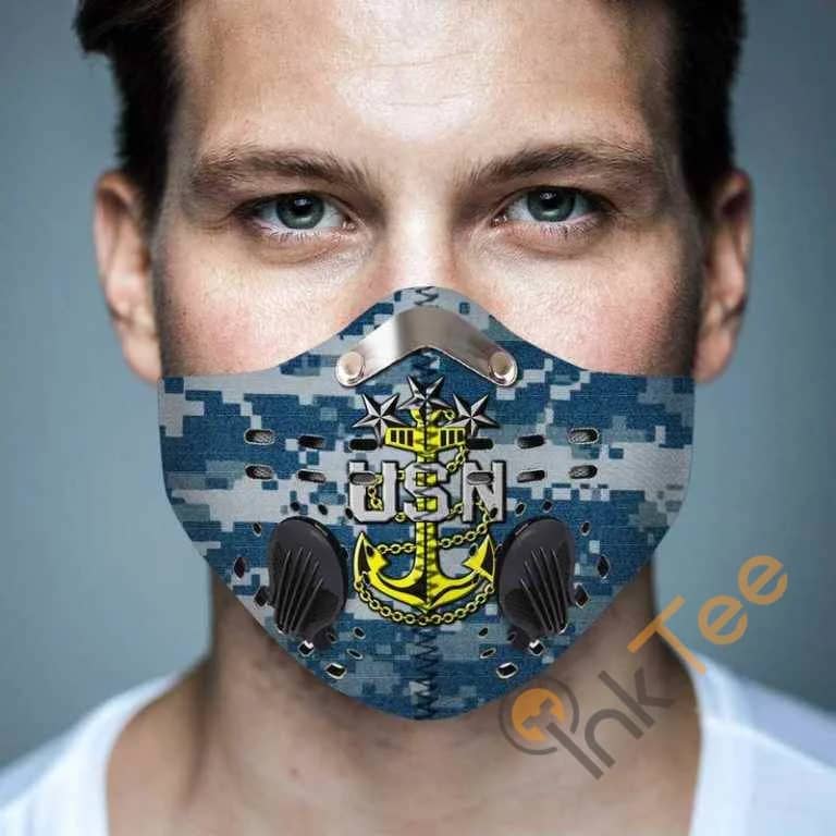 Us Navy Chiefs Filter Activated Carbon Pm 2.5 Face Mask