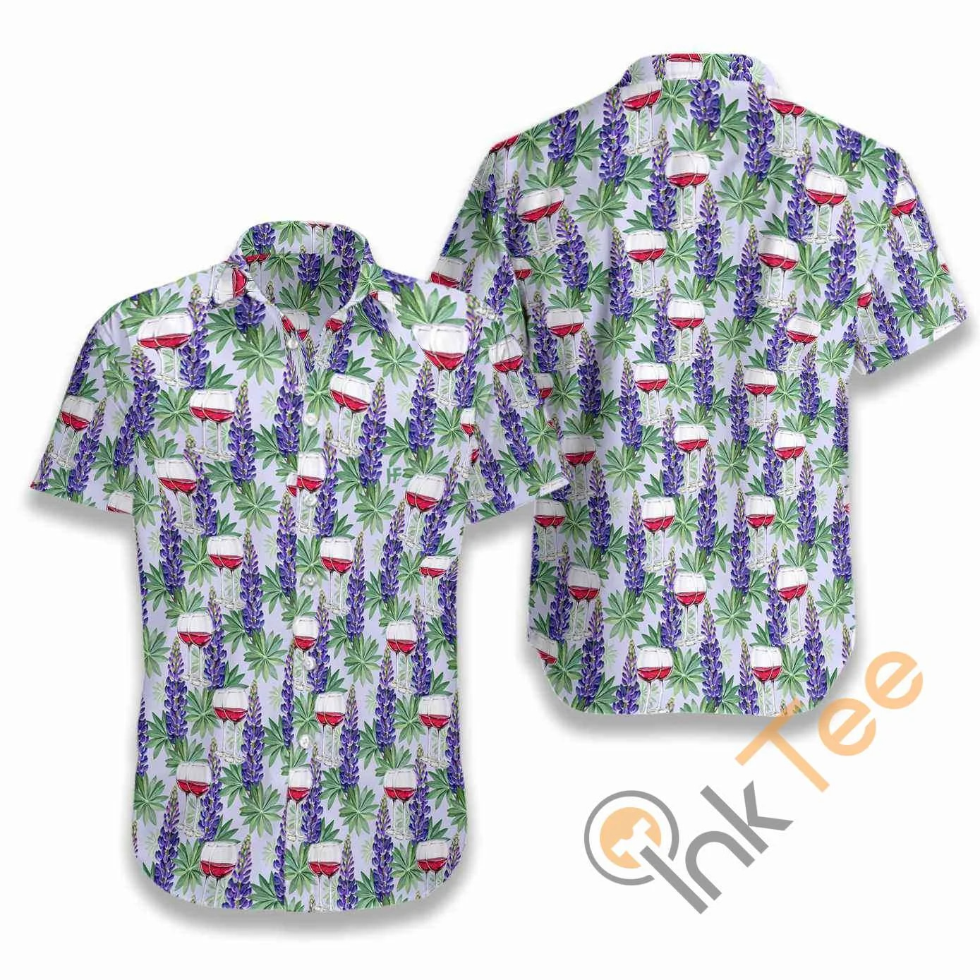Wine Floral Tree Hawaiian Shirts