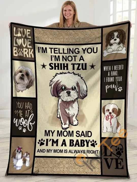 I'M Telling You I'M Not A Shih Tzu Dog Fleece Blanket