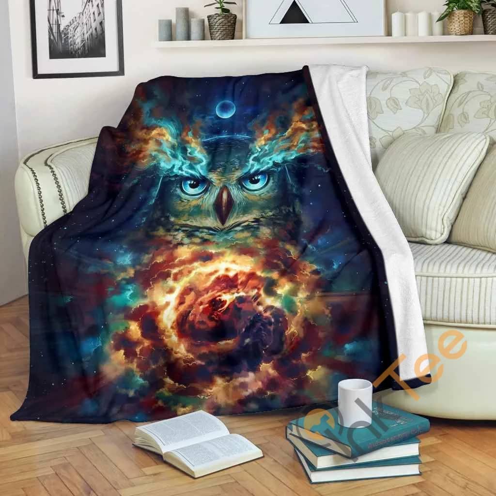 Owl Galaxy Fleece Blanket