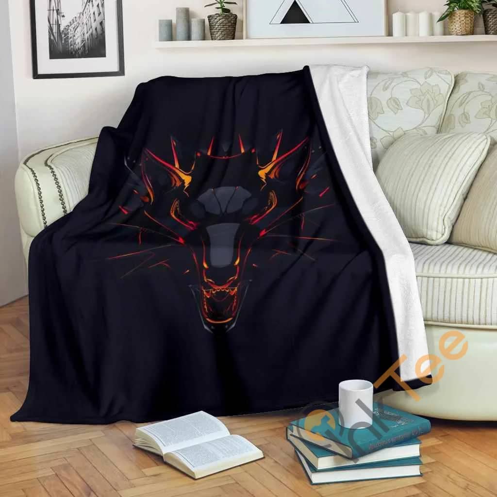 The Witcher Wolf Emblem Fleece Blanket