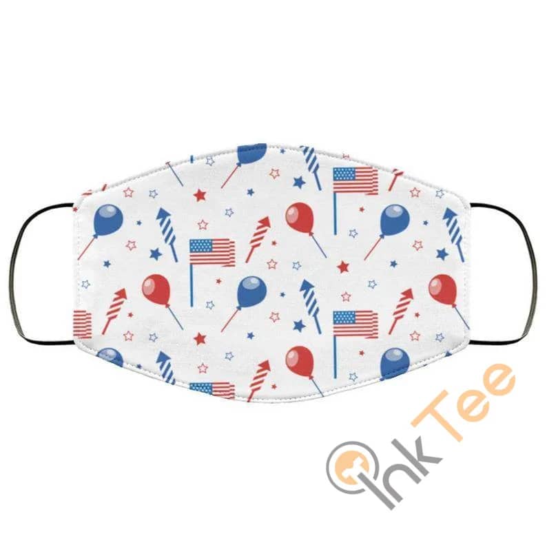4Th Of July Patriotic Patternelastic Reusable And Washable Face Mask