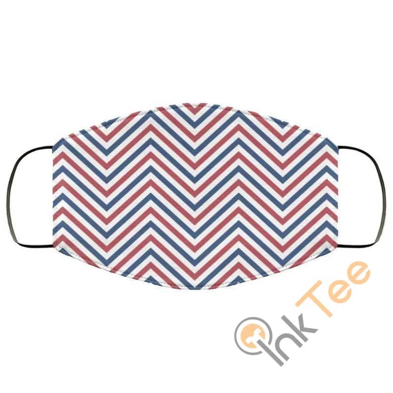 4Th Of July Stripes Patriotic Patternelastic Reusable And Washable Face Mask