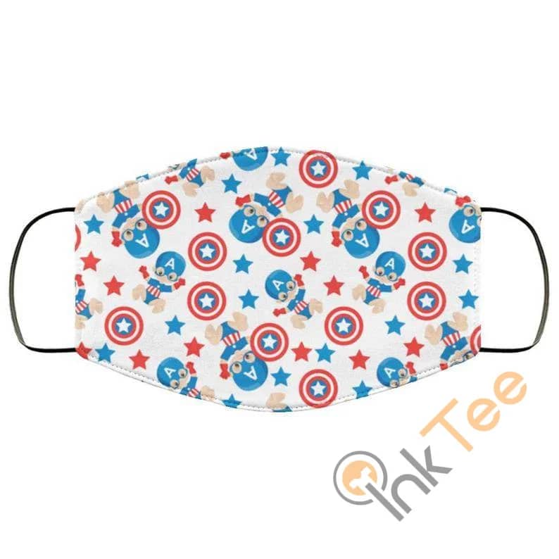 Baby Captain America Super Hero Reusable Washable Face Mask