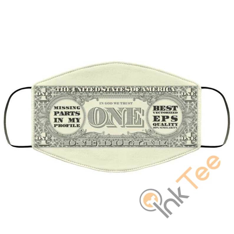 Dollar Bill Money Patternelastic Reusable And Washable Face Mask